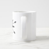 Snowflakes Geometrische bubelwinterfeestdag Grote Koffiekop (Achterkant)