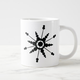 Snowflakes Geometrische bubelwinterfeestdag Grote Koffiekop