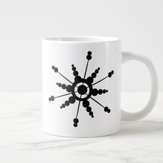Snowflakes Geometrische bubelwinterfeestdag Grote Koffiekop (Rechts)