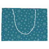 Snowflakes geschenktas groot cadeauzakje (Achterkant)