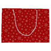 Snowflakes geschenktas groot cadeauzakje (Achterkant)