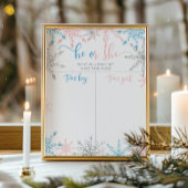 Snowflakes Geslacht Jongen- of meisjeskaart Poster