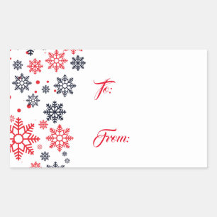 Snowflakes Gift Label Stickers