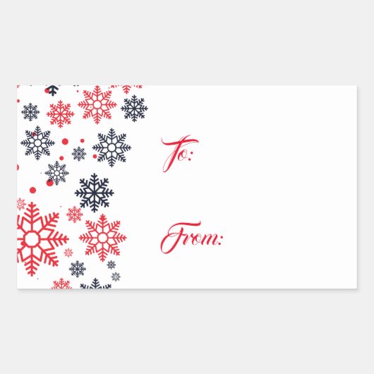 Snowflakes Gift Label Stickers (Voorkant)