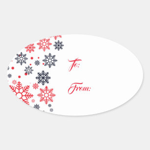 Snowflakes Gift Label Stickers