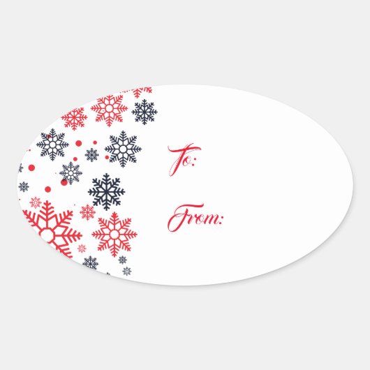 Snowflakes Gift Label Stickers (Voorkant)