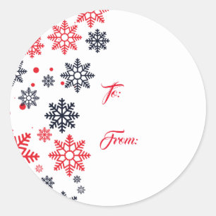 Snowflakes Gift Label Stickers