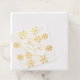 Snowflakes Gold Foil Hartelijk dank voor tags