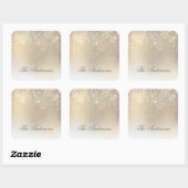 Snowflakes Gold-gepersonaliseerde holida | Sticker (Vel)