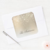 Snowflakes Gold-gepersonaliseerde holida | Sticker (Envelop)