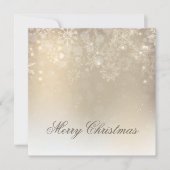 Snowflakes Gold gepersonaliseerde vakantie | Uitno Kaart (Voorkant)