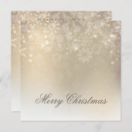 Snowflakes Gold gepersonaliseerde vakantie | Uitno Kaart