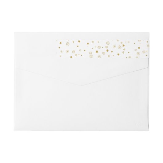 Snowflakes | Gold Holiday Label (Achterkant)