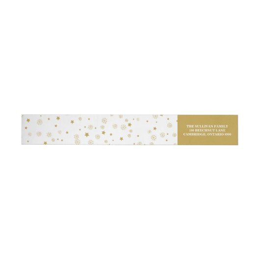 Snowflakes | Gold Holiday Label (Individueel)