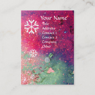 SNOWFLAKES Gold Metallic paper Visitekaartje