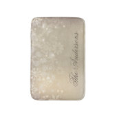 Snowflakes Gold Persoonlijke feestdag | Bath Mat (Voorkant Verticaal)