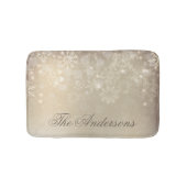 Snowflakes Gold Persoonlijke feestdag | Bath Mat (Voorkant)