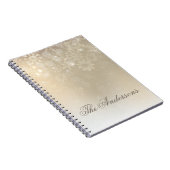 Snowflakes Gold Persoonlijke feestdag | Laptop Notitieboek (Rechterzijde)