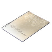 Snowflakes Gold Persoonlijke feestdag | Laptop Notitieboek (Linkerzijde)