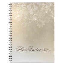 Snowflakes Gold Persoonlijke feestdag | Laptop