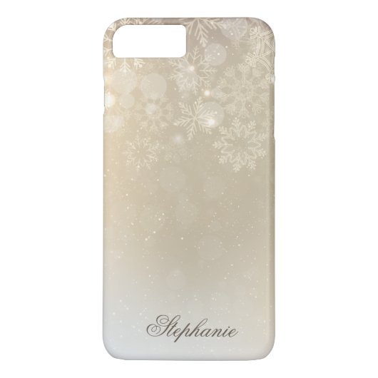 Snowflakes Gold Persoonlijke feestdag | Telefonisc Case-Mate iPhone Case (Achterkant)