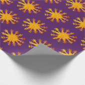 Snowflakes Gold Suns Cadeaupapier (Hoek)