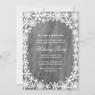 Snowflakes & Granite Corporate Holiday Uitnodiging