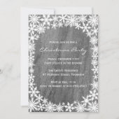 Snowflakes & Granite-kerstfeestuitnodiging Kaart (Voorkant)