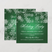 Snowflakes Green Kaart (Voorkant / Achterkant)