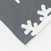 Snowflakes Grey Fleece Deken (Hoek)