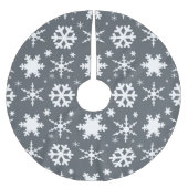 Snowflakes Grey Kerstboom Rok (Voorkant)