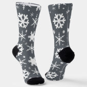 Snowflakes Grey Sokken (Gebogen)
