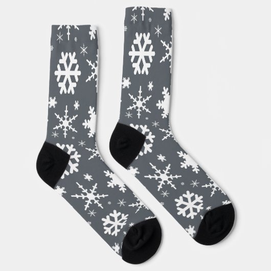 Snowflakes Grey Sokken (Rechts)
