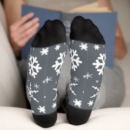 Snowflakes Grey Sokken