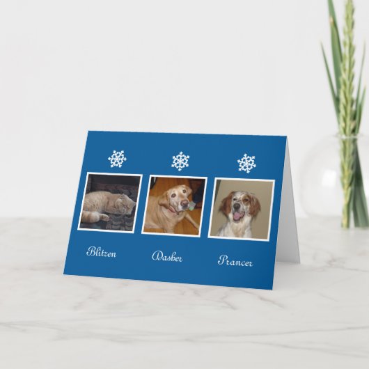 Snowflakes Hanukkah-vakantieverhaal aangepaste fot Feestdagen Kaart (Voorkant)