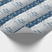 Snowflakes Happy Hanukkah Wrapping Paper Cadeaupapier (Hoek)