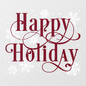 Snowflakes Happy Holiday decal Store-vensterkletje (Vel)