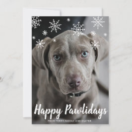 Snowflakes Happy Pawlidays Feestdagenkaart
