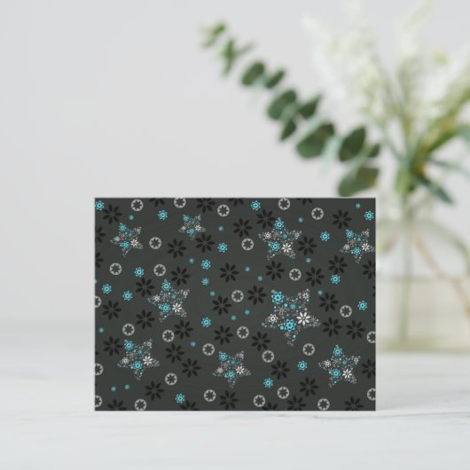 Snowflakes Holiday Briefkaart (Staand voorkant)