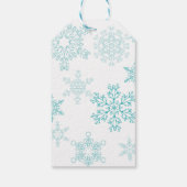 Snowflakes Holiday cadeau label voor dienstverlene Cadeaulabel (Achterkant)