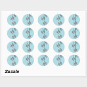 Snowflakes Holiday Cards Envelope Sezing Ronde Sticker (Vel)