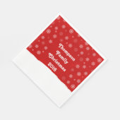 Snowflakes Holiday Design met een rode achtergrond Servetten (Hoek)