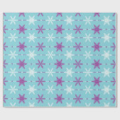 Snowflakes Holiday Gift Wrap, bevroren Cadeaupapier (Vlak)