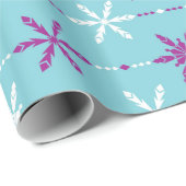 Snowflakes Holiday Gift Wrap, bevroren Cadeaupapier (Rol Hoek)