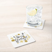 Snowflakes Holiday Kartonnen Onderzetters (Insitu)