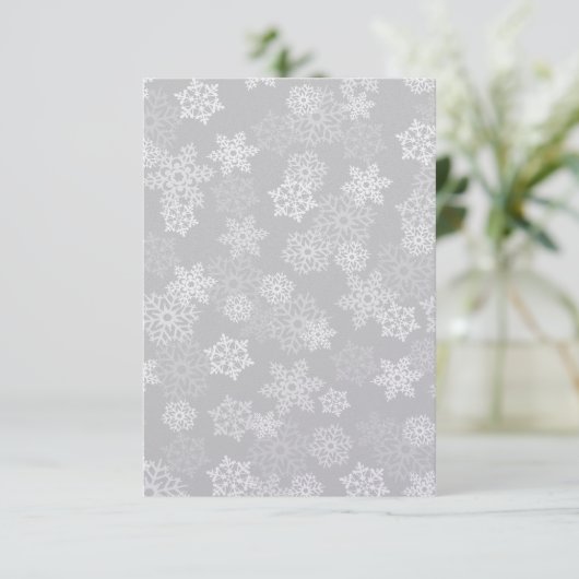 Snowflakes Holiday Party Uitnodiging (Staand voorkant)