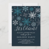 Snowflakes Holiday Party Uitnodiging vieren (Voorkant)