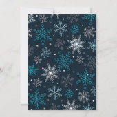 Snowflakes Holiday Party Uitnodiging vieren (Achterkant)