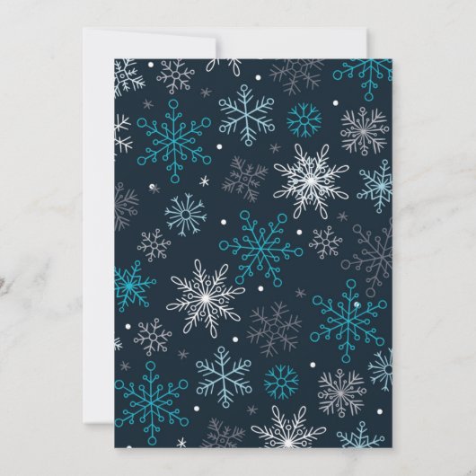 Snowflakes Holiday Party Uitnodiging vieren (Achterkant)