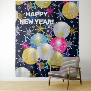 Snowflakes Holiday Party Wandkleed